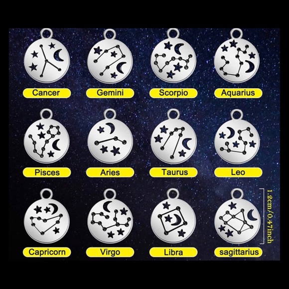 ♎️ LIBRA zodiac sign constellation necklace + matching earrings set - Picture 12 of 15